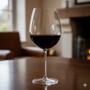 A tall, large red wine glass designed specifically for full-bodied Bordeaux wines.