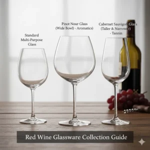 A labeled guide featuring different types of stems for Pinot Noir and Cabernet Sauvignon.