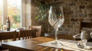 Modern stemless crystal wine glasses suitable for casual dining and easy storage.