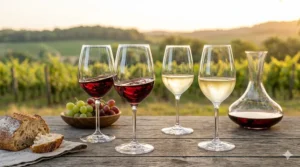 Shatterproof tritan wine glasses bouncing off a hard floor without cracking or breaking.