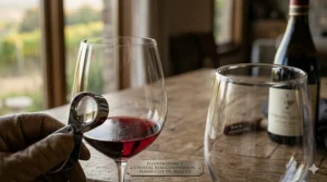 Diagram detailing the anatomy of top-tier stemware, showing the rim, bowl, stem, and base configuration of the best red wine glasses.