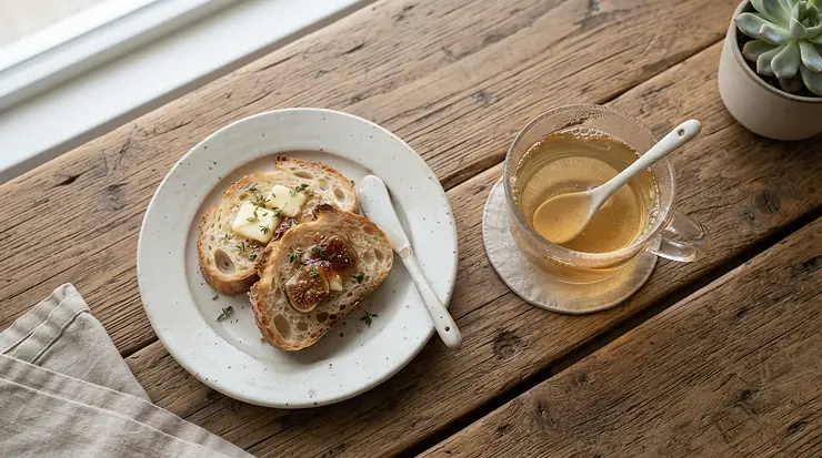 Everyday minimalist all purpose wine glasses paired with a simple weeknight meal on a rustic wooden table